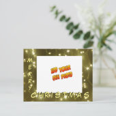 ゴールデンライツクリスマスフォトポストカードの追加 ポストカード (スタンド正面)