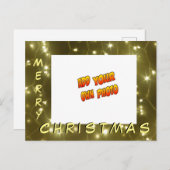 ゴールデンライツクリスマスフォトポストカードの追加 ポストカード (正面/裏面)