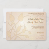 ゴールデンライツスワール葉結婚式招待状 招待状 (裏面)