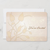 ゴールデンライツスワール葉結婚式招待状 招待状 (正面)