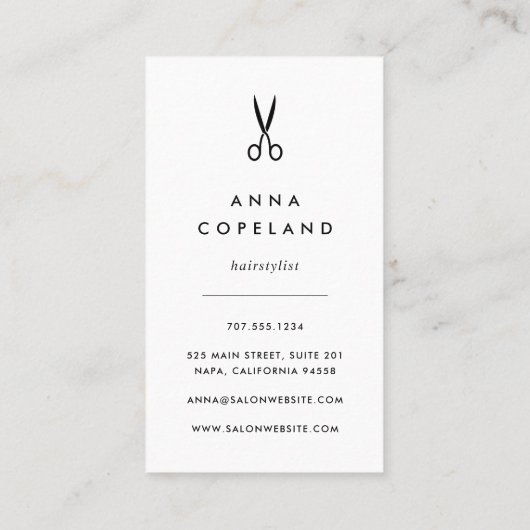 ゴールデンライツヘアスタイリスト 名刺 (裏面)