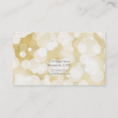 ゴールデンライツ金ゴールドグラムモダンシックカスタム文字 名刺 (裏面)