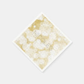 ゴールデンライツ金ゴールドグラムモダン任意イベントカスタム スタンダードカクテルナプキン (角)