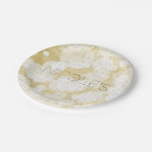 ゴールデンライツ金ゴールドグラムモダン任意イベントカスタム ペーパープレート (アングル)