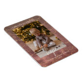 ゴールデンライトクリスマスフォトホリデーカード マグネット (右側)