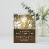 ゴールデンライトツリーインメモリ悔やみや弔慰ありがとう ポストカード (スタンド正面)