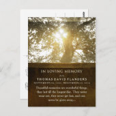 ゴールデンライトツリーインメモリ悔やみや弔慰ありがとう ポストカード (正面/裏面)