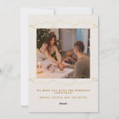 ゴールデンライトボケクリスマスの希望2写真 シーズンカード (裏面)