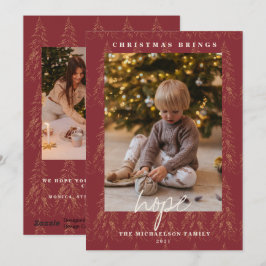 ゴールデンライトボケクリスマススパイシーレッド2枚の写真 シーズンカード