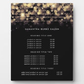 ゴールデンライト |価格とサービスの表示 フォトプラーク (正面)