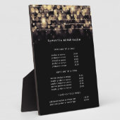 ゴールデンライト |価格とサービスの表示 フォトプラーク (側面)