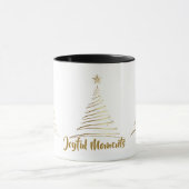 ゴールデンラインアートのクリスマスツリー マグカップ (中央)