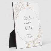 ゴールデンラインアートフローラカードとギフト フォトプラーク (側面)