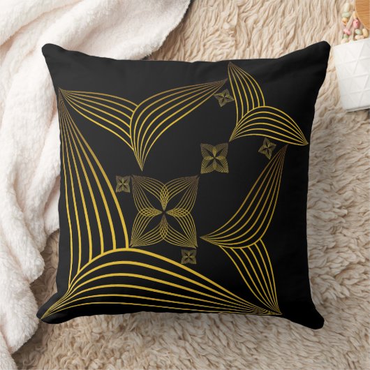 ゴールデンラインフラワーペタル クッション (ブランケット)