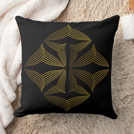 ゴールデンラインフラワーペタル クッション (ブランケット)