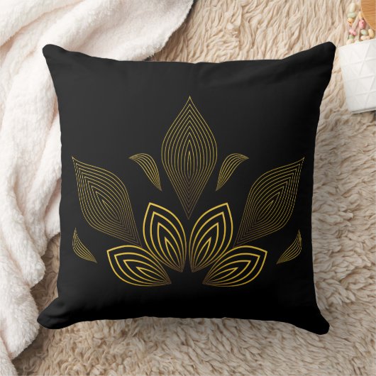 ゴールデンラインフラワーペタル クッション (ブランケット)