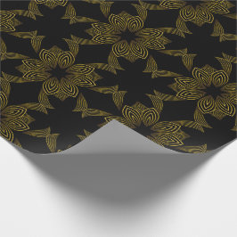 ゴールデンラインフラワーペタル ラッピングペーパー