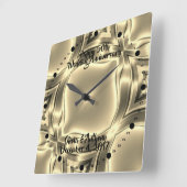 ゴールデンライン結婚50周年 スクエア壁時計 (傾斜)