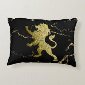 ゴールデンライ王室のオンブラックマーブル アクセントクッション (裏面)