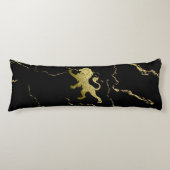 ゴールデンライ王室のオンブラックマーブル ボディピロー (正面)