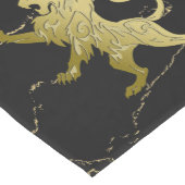 ゴールデンライ王室のオンブラックマーブル ミディアムテーブルランナー (コーナー)