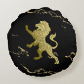 ゴールデンライ王室のオンブラックマーブル ラウンドクッション (裏面)