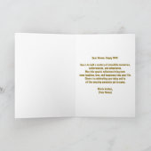 ゴールデンラグジュアリーエレガンス50誕生日グリーティング カード (内部)