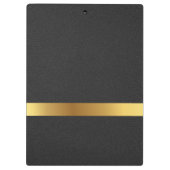 ゴールデンラグジュアリーエレガントレザーテクスチャモノグラム クリップボード (裏面)