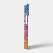 ゴールデンラグジュアリーペイズリーオンブルー、パープル、オレンジ Case-Mate iPhoneケース (裏面 / 右)