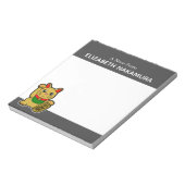 ゴールデンラッキーパーソナライズされたネコ ノートパッド (回転)