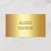 ゴールデンラッシュズ&ブローズ美しいサロン名刺 名刺 (裏面)