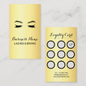 ゴールデンラッシュズ&ブローズ美しいサロン ロイヤリティカード (正面/裏面)