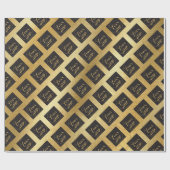 ゴールデンラッピングにビジネスロゴを追加する紙 ラッピングペーパー (フラット)