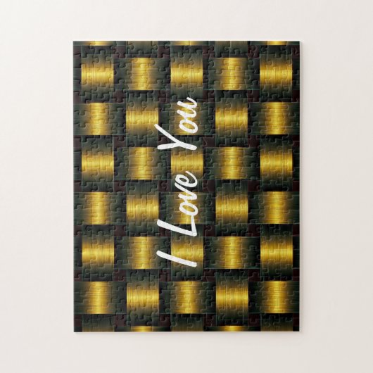 ゴールデンラティス – 愛する – テキスト/名前を追加 ジグソーパズル (縦)