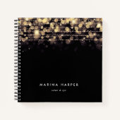 ゴールデンラパーソナライズされたイト ノートブック (正面)