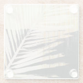 ゴールデンラフィア – パームフロンズ ガラスコースター (裏面)