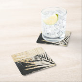 ゴールデンラフィア-パームフロント スクエアペーパーコースター (インサイチュ)