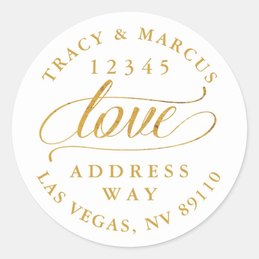 ゴールデンラブカップル結婚ズの住所 ラウンドシール (正面)