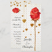 ゴールデンラブハートとバラ結婚ズ 招待状 (正面/裏面)