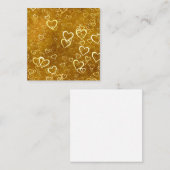 ゴールデンラブハートシェイプ ノートカード (正面/裏面)