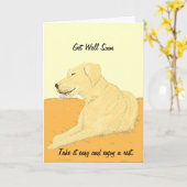 ゴールデンラブラドールが早くよくなるカード カード (黄色い花)