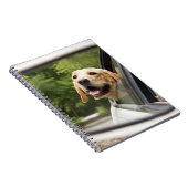 ゴールデンラブラドールインバックビュー鏡 ノートブック (右側)