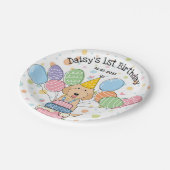 ゴールデンラブラドールドッグバースデーパーティー紙プレート ペーパープレート (アングル)