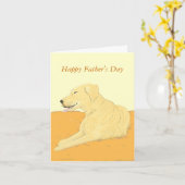 ゴールデンラブラドールファザーズデイカード カード (黄色い花)