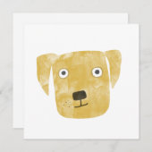 ゴールデンラブラドールリトリーブドッグ誕生日カード アドバイスカード (正面/裏面)