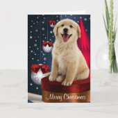 ゴールデンラブラドールレトリエバークリスマスカード シーズンカード (正面)