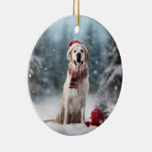 ゴールデンラブラドールレトリエバードッグクリスマスキープサケ セラミックオーナメント (右)