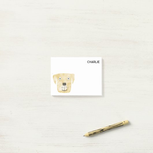 ゴールデンラブラドールレトリエバードッグパーソナライズされた ポストイット (デスク上)