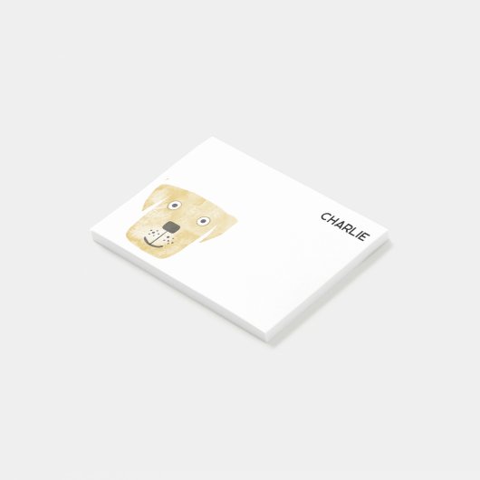 ゴールデンラブラドールレトリエバードッグパーソナライズされた ポストイット (アングル)