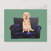 ゴールデンラブラドール犬のポストカードありがとう ポストカード (正面)